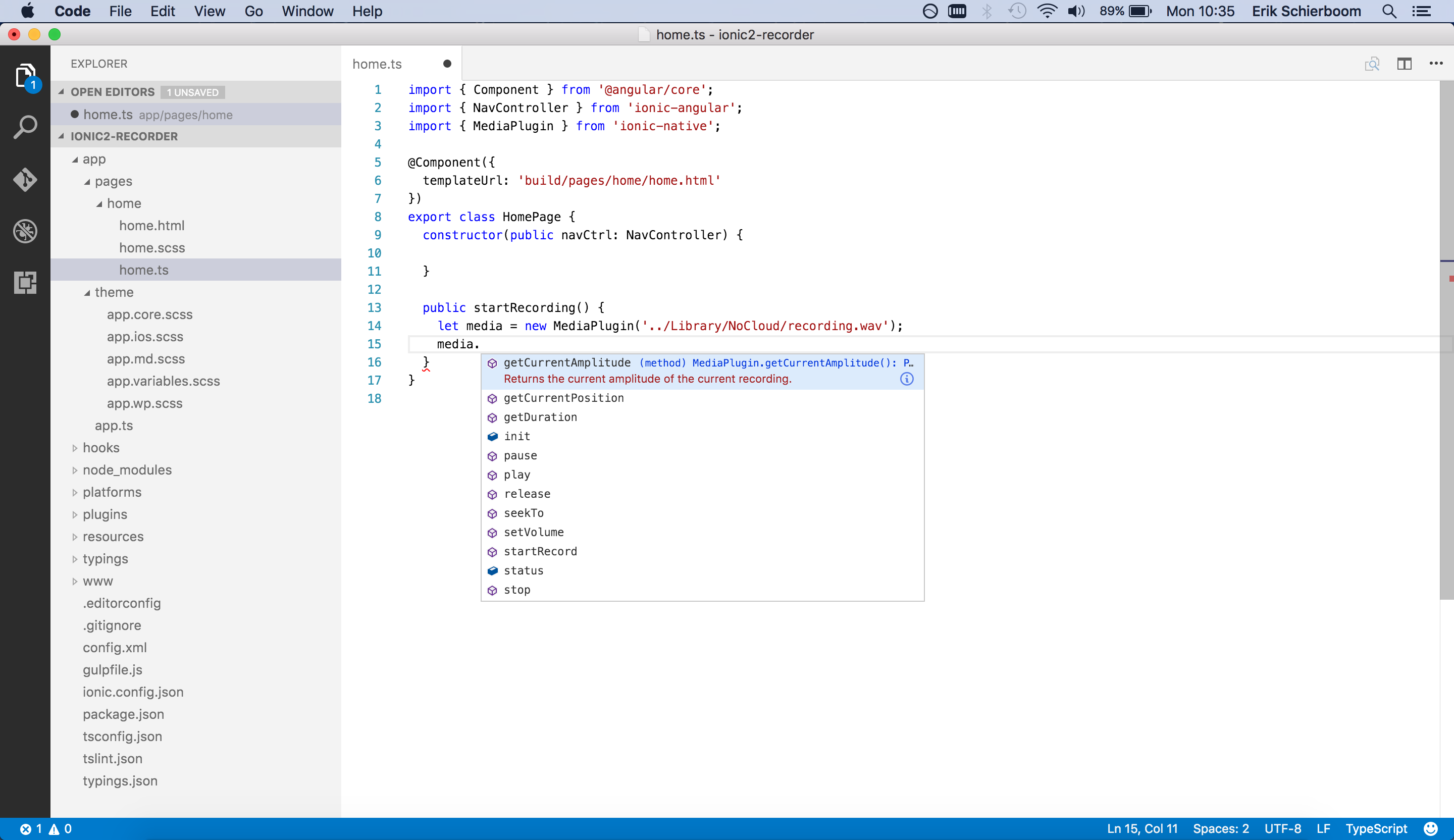 Visual Studio Code code-completion